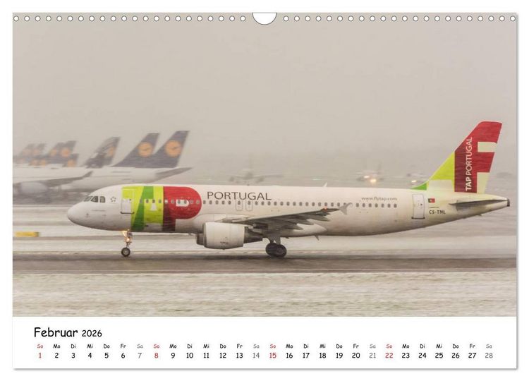 Produktbild: Airliner in M&uuml;nchen / 2026 (Wandkalender 2026 DIN A3 quer), CALVENDO Monatskalender