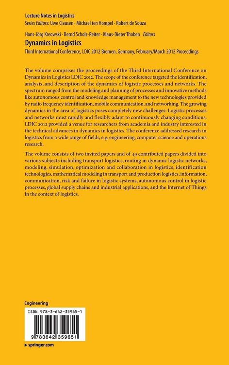 Produktbild: Dynamics in Logistics