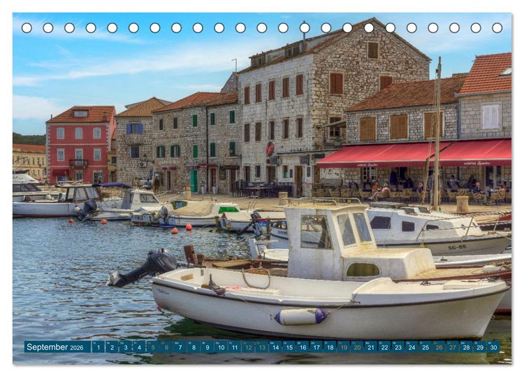 Produktbild: Insel Hvar - Der sonnigste Platz der Adria (Tischkalender 2026 DIN A5 quer), CALVENDO Monatskalender