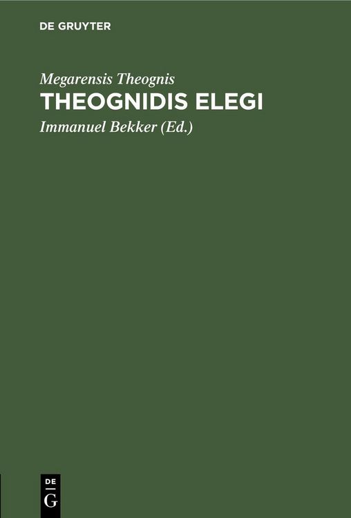 Produktbild: Theognidis elegi