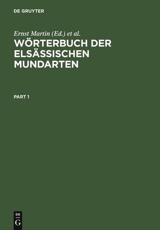 Produktbild: W&ouml;rterbuch der els&auml;ssischen Mundarten