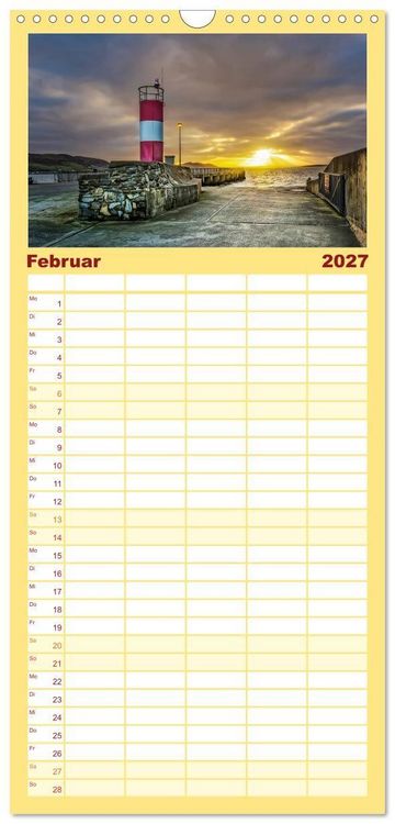 Produktbild: Familienplaner 2027 - Leuchtt&uuml;rme - maritime Wegweiser mit 5 Spalten (Wandkalender, 21 x 45 cm) CALVENDO