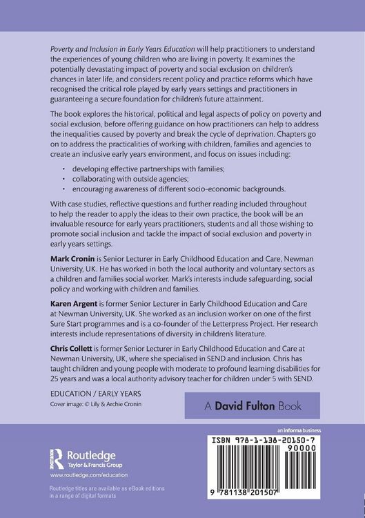 Produktbild: Poverty and Inclusion in Early Years Education