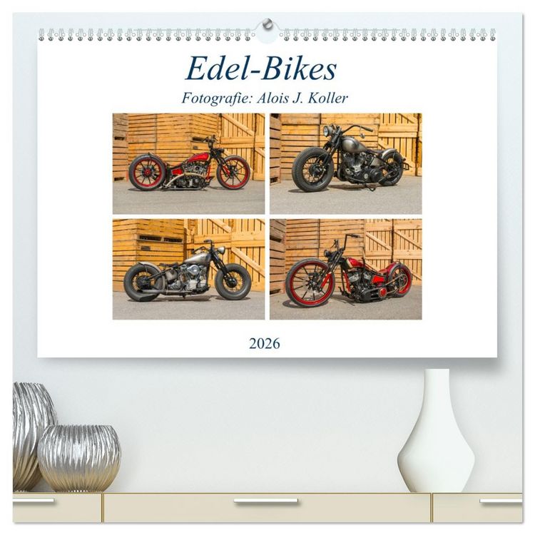 Produktbild: Edel-Bikes 2026 (hochwertiger Premium Wandkalender 2026 DIN A2 quer), Kunstdruck in Hochglanz