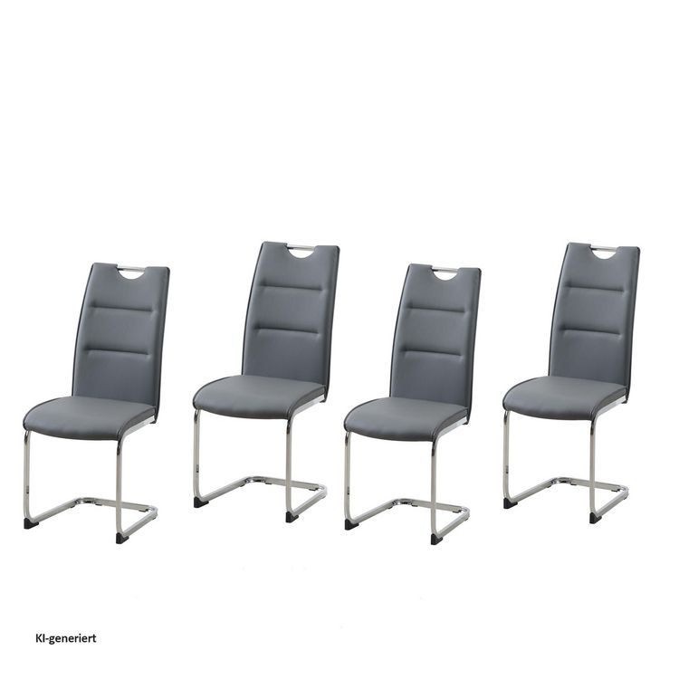 Produktbild: HTI-Living Schwingstuhl 4er Set PU grau DannyC Schwingstuhl 4er Set PU grau DannyC