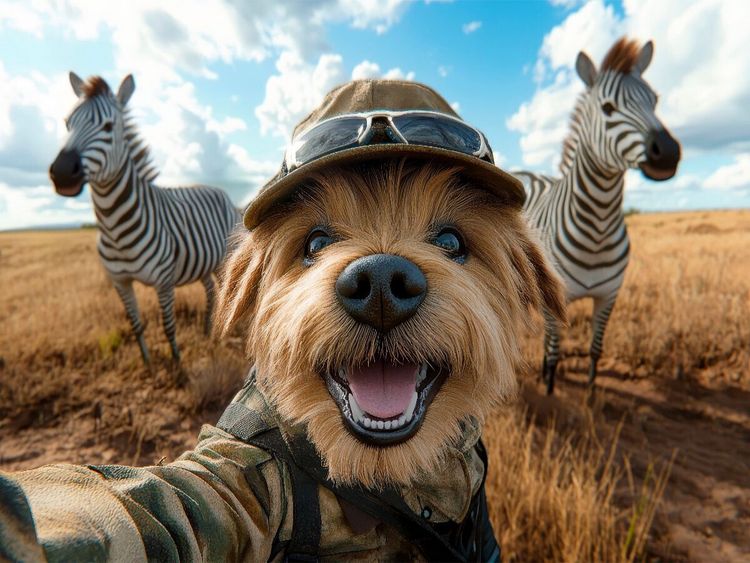 Produktbild: CALVENDO Puzzle Selfie im Safari-Style | 1000 Teile Lege-Gr&ouml;&szlig;e 64x48cm Foto-Puzzle f&uuml;r gl&uuml;ckliche Stunden