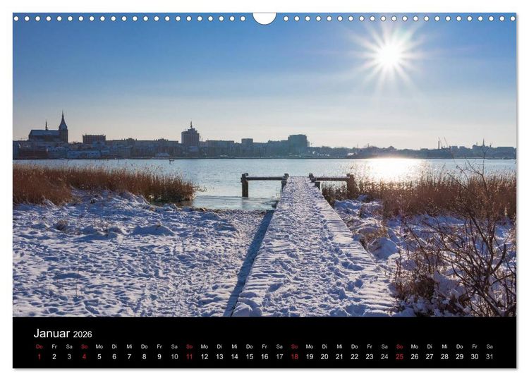 Produktbild: Unterwegs in der Hansestadt Rostock (Wandkalender 2026 DIN A3 quer), CALVENDO Monatskalender
