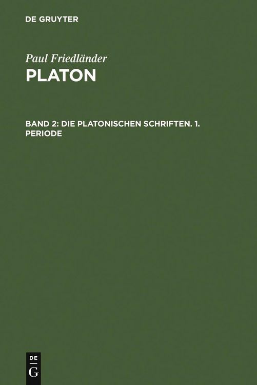 Produktbild: Die platonischen Schriften, 1. Periode