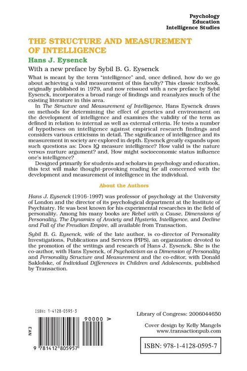 Produktbild: The Structure and Measurement of Intelligence