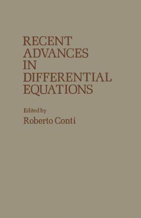 Produktbild: Recent Advances in Differential Equations