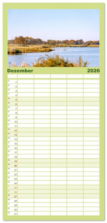 Produktbild: Familienplaner 2026 - Delaware. Kleine Perle an der Ostk&uuml;ste der USA mit 5 Spalten (Wandkalender, 21 x 45 cm) CALVENDO