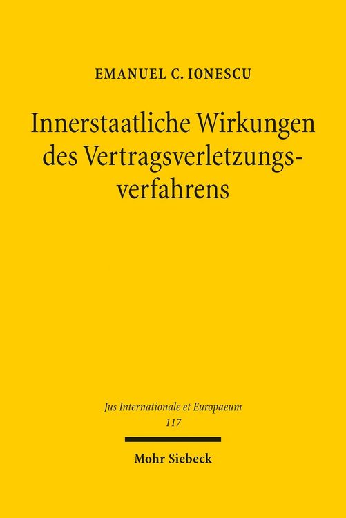 Produktbild: Innerstaatliche Wirkungen des Vertragsverletzungsverfahrens