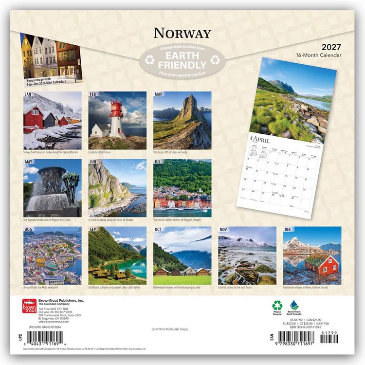 Produktbild: Norway &ndash; Norwegen 2027 &ndash; 16-Monatskalender