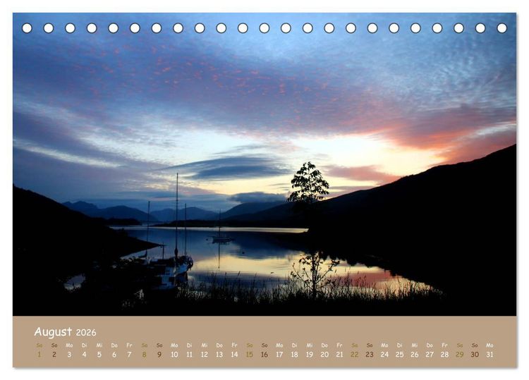 Produktbild: Schottische Highlands (Tischkalender 2026 DIN A5 quer), CALVENDO Monatskalender
