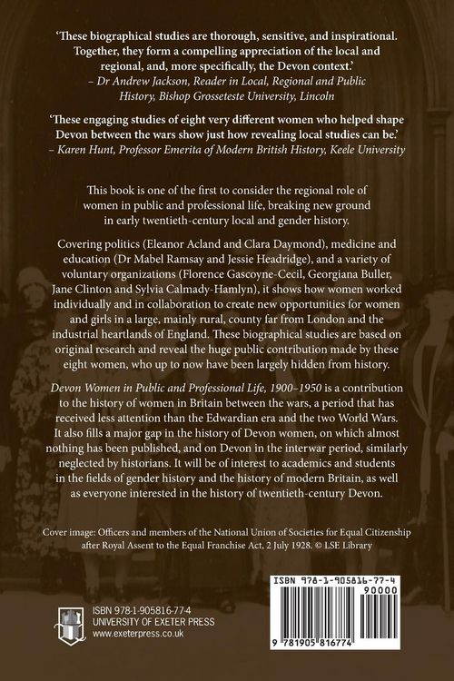 Produktbild: Devon Women in Public and Professional Life, 1900-1950
