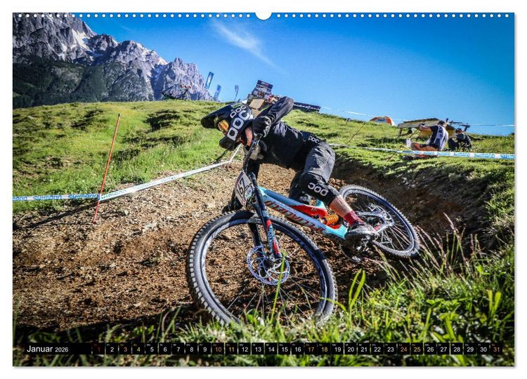 Produktbild: Downhill Racing (hochwertiger Premium Wandkalender 2026 DIN A2 quer), Kunstdruck in Hochglanz