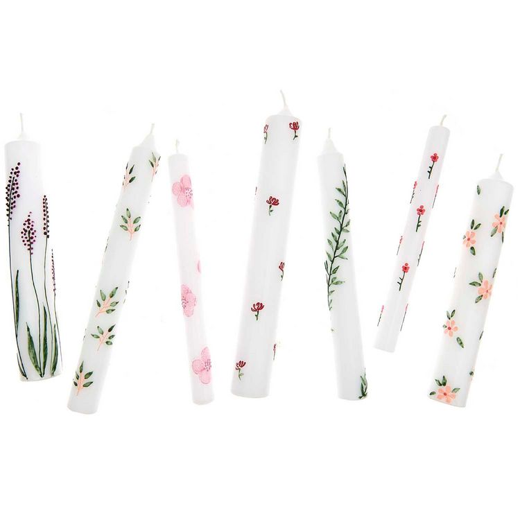 Produktbild: Candle liner Set Roses, 6-tlg Hellrosa, Pink, Magenta, Flieder, Lila, Salbei