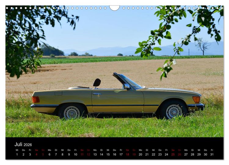 Produktbild: Mercedes SL W107 - zeitlose Eleganz (Wandkalender 2026 DIN A3 quer), CALVENDO Monatskalender