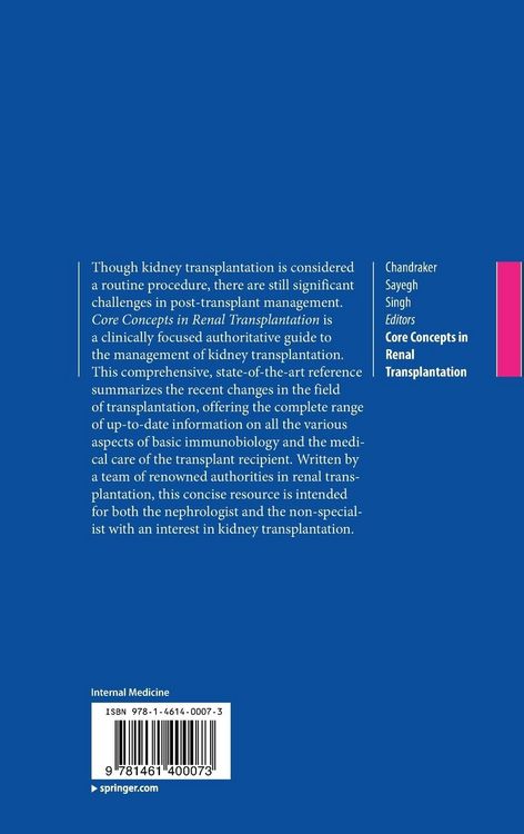 Produktbild: Core Concepts in Renal Transplantation