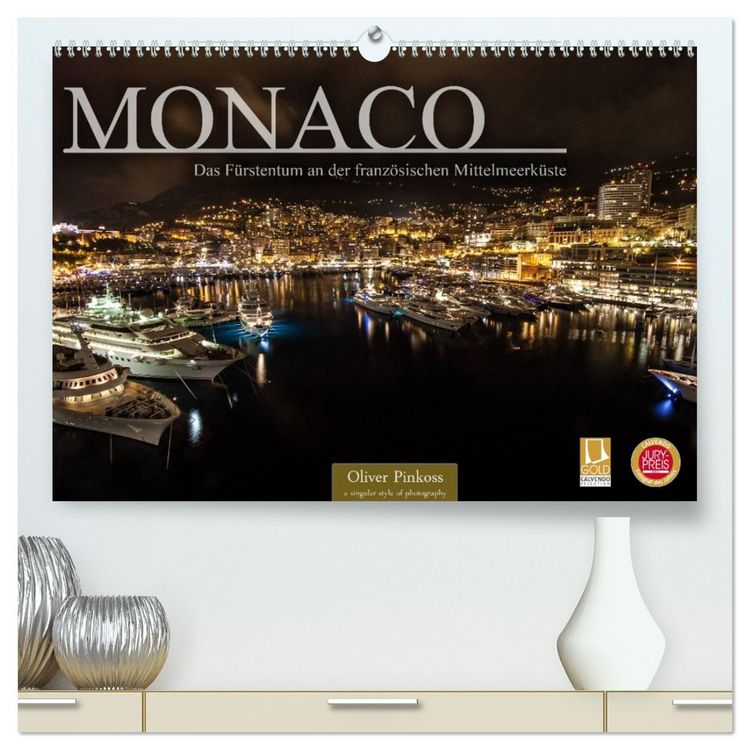 Produktbild: Monaco - Das F&uuml;rstentum an der franz&ouml;sischen Mittelmeerk&uuml;ste (hochwertiger Premium Wandkalender 2026 DIN A2 quer), Kunstdruck in Hochglanz