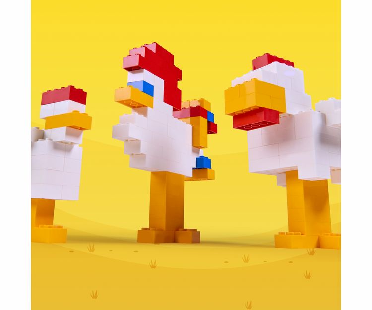 Produktbild: Simba 104118898 - Blox Steine in Dose, Konstruktionsspielzeug, 100, gelb