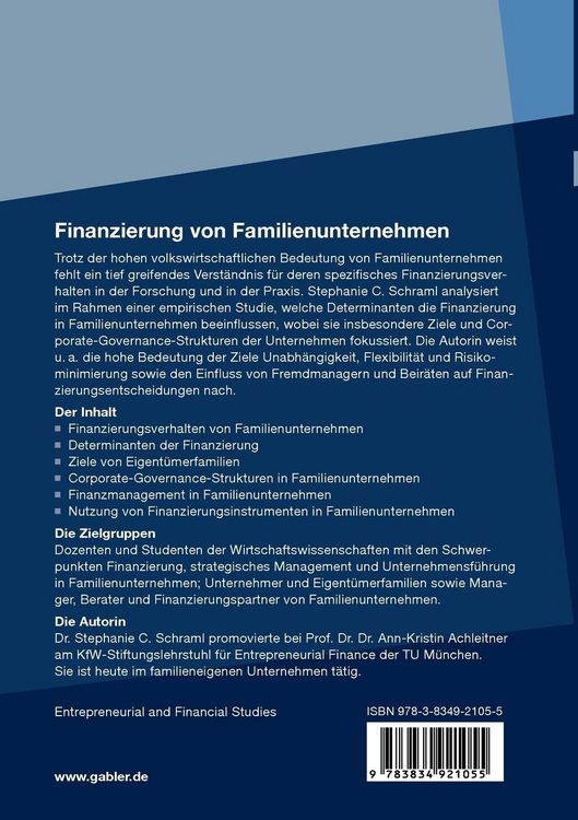 Produktbild: Finanzierung von Familienunternehmen
