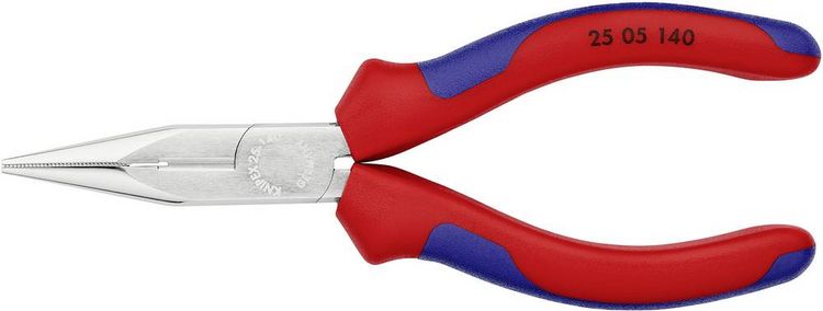 Produktbild: Knipex 25 05 140 Elektronik- u. Feinmechanik Flachrundzange Gerade Vanadium Elektrostahl 140mm