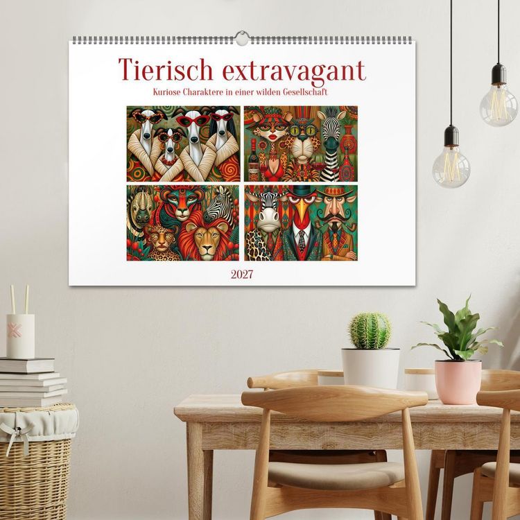 Produktbild: Tierisch extravagant (Wandkalender 2027 DIN A2 quer), CALVENDO Monatskalender