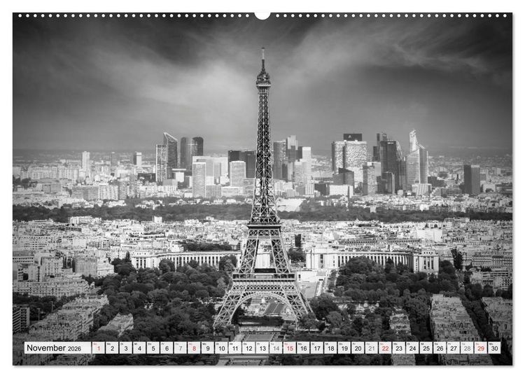 Produktbild: PARIS Monochrome Impressionen (hochwertiger Premium Wandkalender 2026 DIN A2 quer), Kunstdruck in Hochglanz