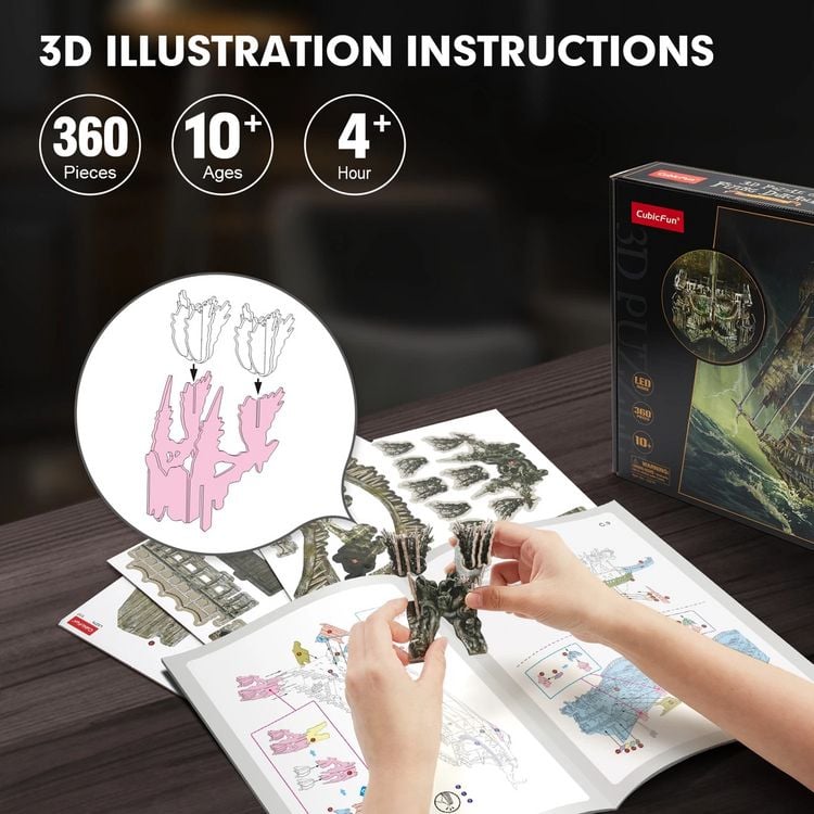 Produktbild: CUBICFUN - 3D Puzzle Flying Dutchman LED 360 Teile