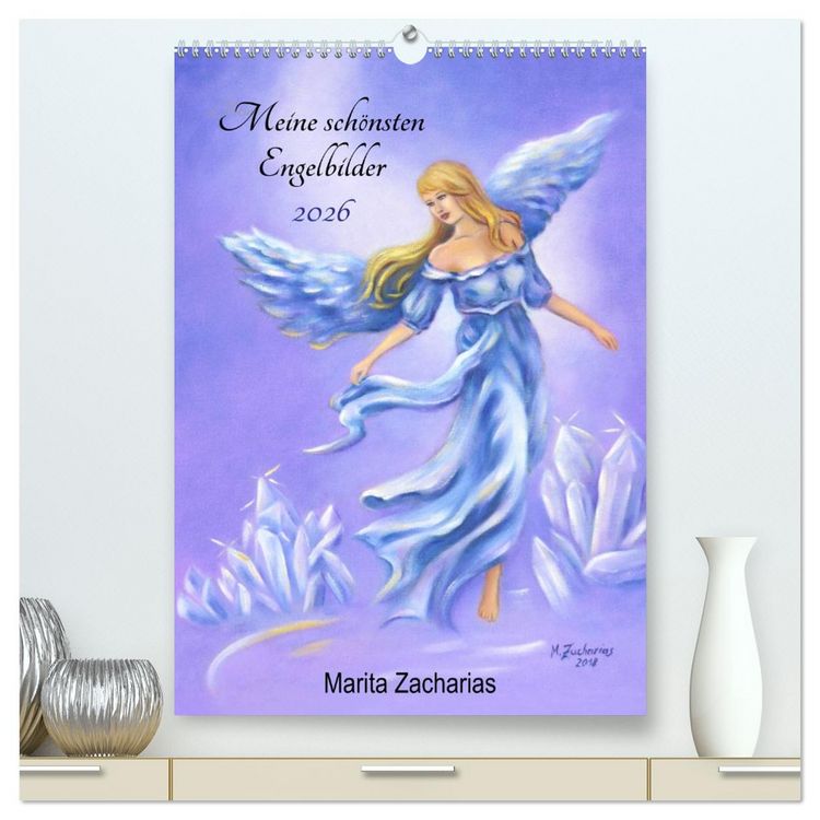 Produktbild: Meine sch&ouml;nsten Engelbilder - Marita Zacharias (hochwertiger Premium Wandkalender 2026 DIN A2 hoch), Kunstdruck in Hochglanz