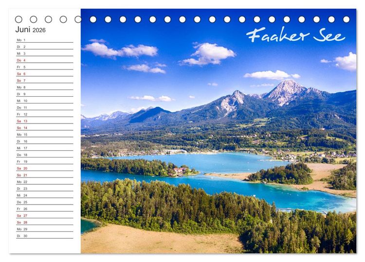 Produktbild: Wundersch&ouml;nes K&auml;rnten. Landschaft und Seen. (Tischkalender 2026 DIN A5 quer), CALVENDO Monatskalender