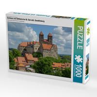 Produktbild: CALVENDO Puzzle Schloss und Stiftskirche St. Servatii, Quedlinburg | 1000 Teile Lege-Gr&ouml;&szlig;e 64x48cm Foto-Puzzle f&uuml;r gl&uuml;ckliche Stunden