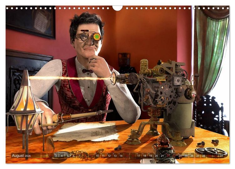 Produktbild: Steampunk Tr&auml;ume (Wandkalender 2026 DIN A3 quer), CALVENDO Monatskalender