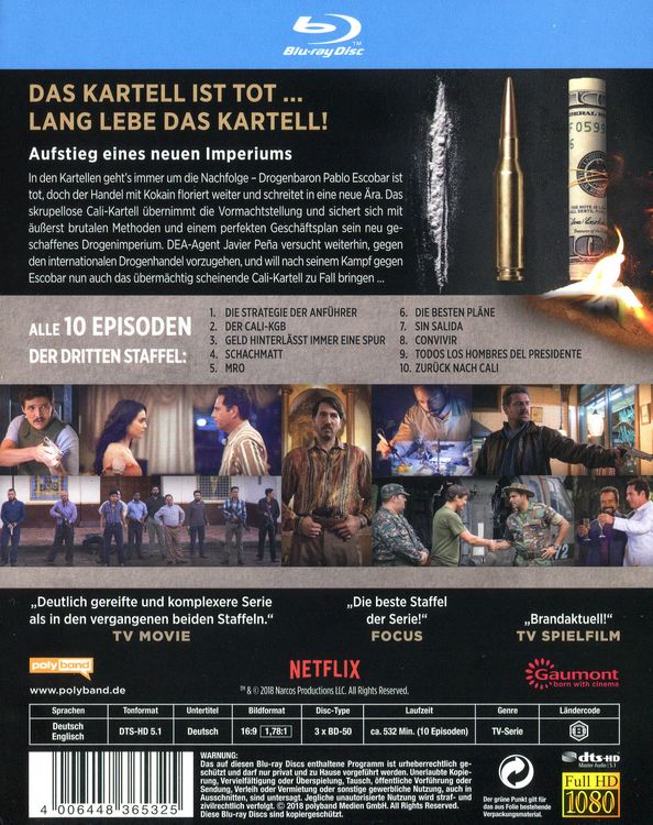 Produktbild: Narcos - Staffel 3 [3 BRs]