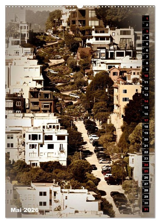 Produktbild: Herrliches Reiseziel... SAN FRANCISCO (Wandkalender 2026 DIN A2 hoch), CALVENDO Monatskalender
