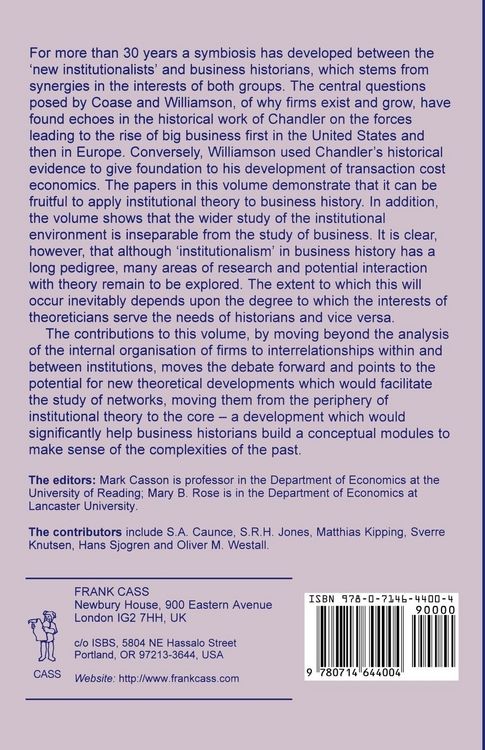 Produktbild: Institutions and the Evolution of Modern Business
