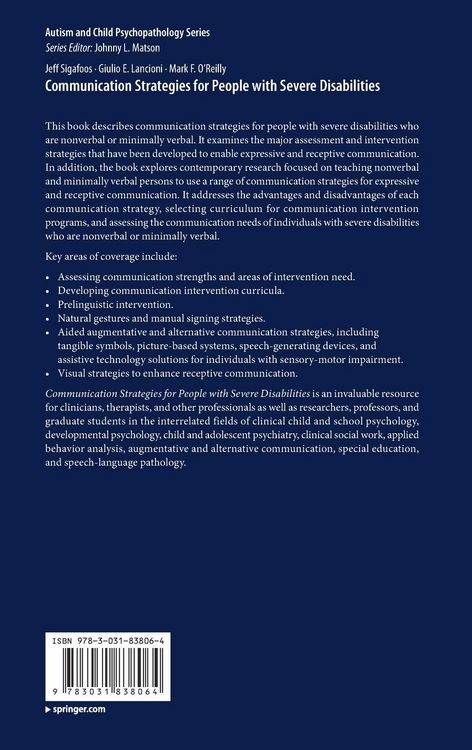 Produktbild: Communication Strategies for People with Severe Disabilities