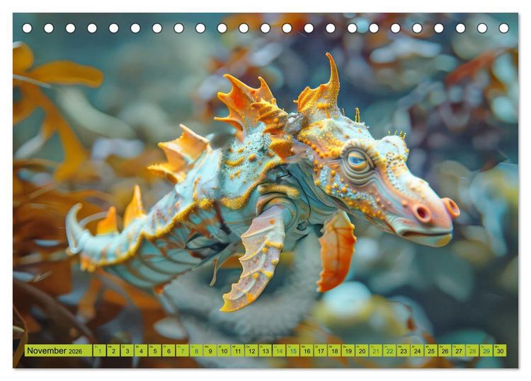 Produktbild: Fantastische Unterwasserkreaturen - Hybridtiere (Tischkalender 2026 DIN A5 quer), CALVENDO Monatskalender