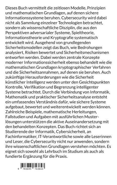 Produktbild: Theorie der Cybersecurity
