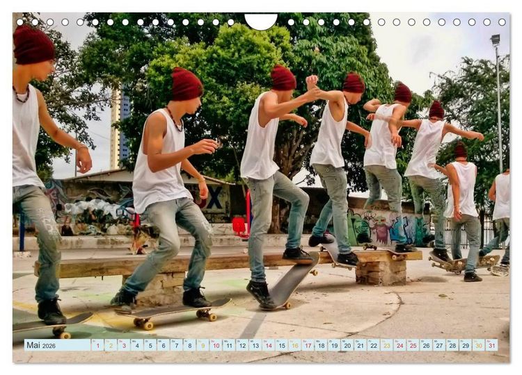 Produktbild: Skateboarding - nichts f&uuml;r Weicheier (Wandkalender 2026 DIN A4 quer), CALVENDO Monatskalender