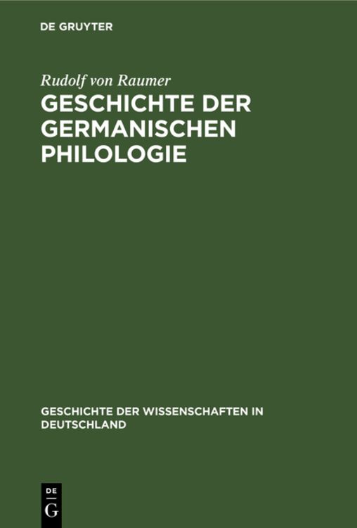 Produktbild: Geschichte der germanischen Philologie