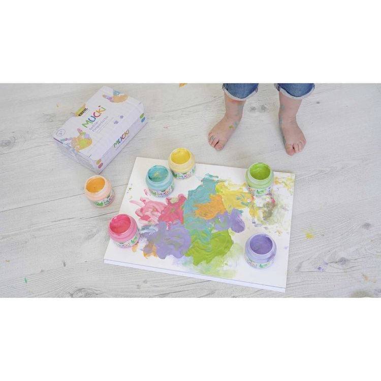 Produktbild: KREUL MUCKI Softie-Fingerfarbe Set 6 x 150 ml