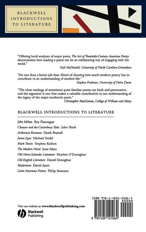 Produktbild: Altieri: Art of Twentieth-Century American Poetry
