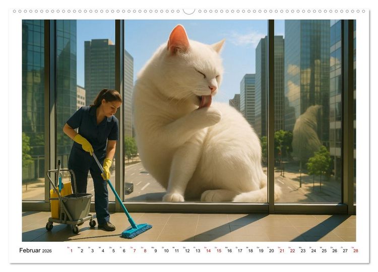 Produktbild: Katzen Weltherrschaft (hochwertiger Premium Wandkalender 2026 DIN A2 quer), Kunstdruck in Hochglanz