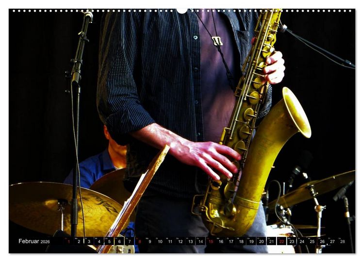 Produktbild: Klangbilder des Jazz (Wandkalender 2026 DIN A2 quer), CALVENDO Monatskalender