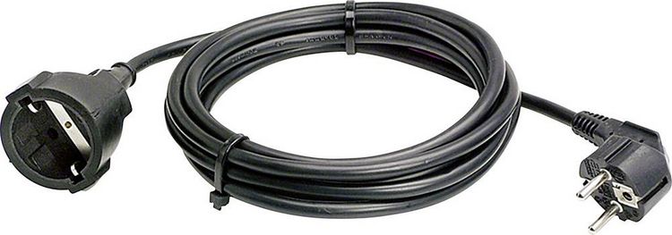 Produktbild: AS Schwabe 50202 Strom Verl&auml;ngerungskabel 16A Schwarz 2.00m H05VV-F 3G 1,5mm&sup2;
