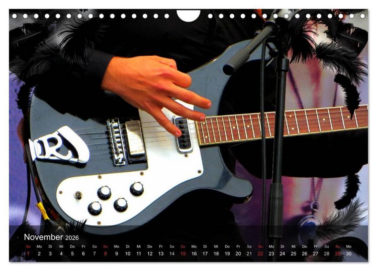 Produktbild: Rockgitarren Power (Wandkalender 2026 DIN A4 quer), CALVENDO Monatskalender