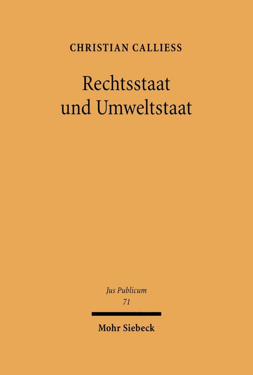 Produktbild: Rechtsstaat und Umweltstaat
