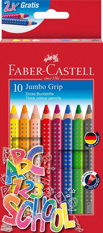Produktbild: Faber-Castell Buntstifte Jumbo Grip, 10er Set